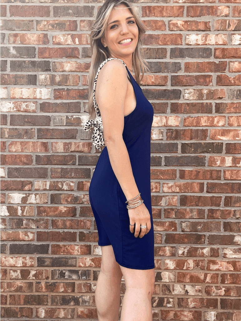 Just a Little Extra Backless Mini Dress-Women's Dresses-Shop Z & Joxa