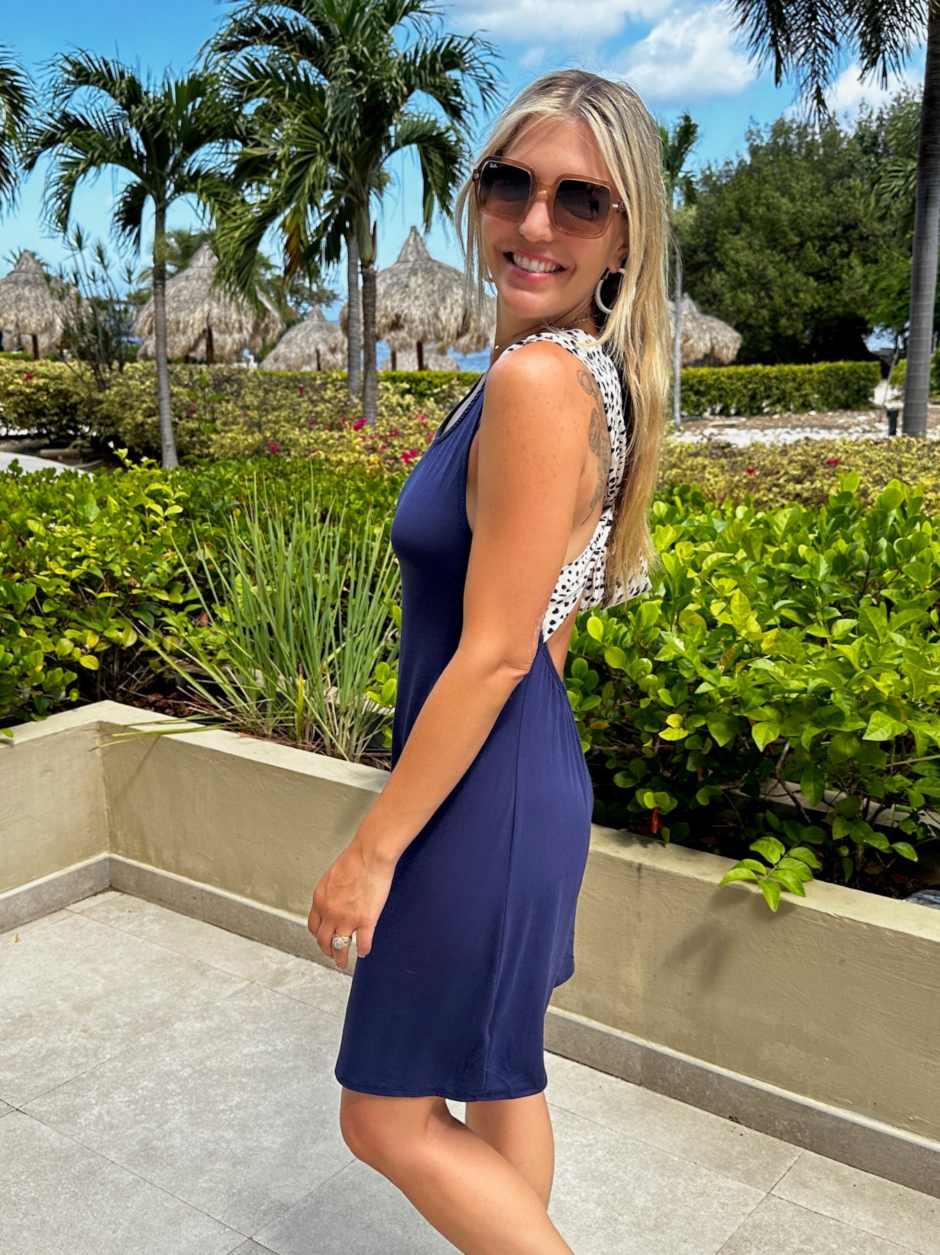 Just a Little Extra Backless Mini Dress-Women's Dresses-Shop Z & Joxa