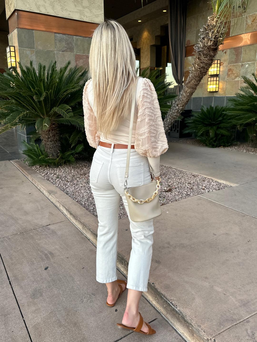 Kiss My Southern Sass Puff Sleeve Bodysuit-Women's Shirts & Tops-Shop Z & Joxa