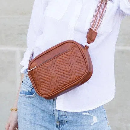 On the Go Fashion Vegan Leather Crossbody Bag-Women's Accessories-Shop Z & Joxa