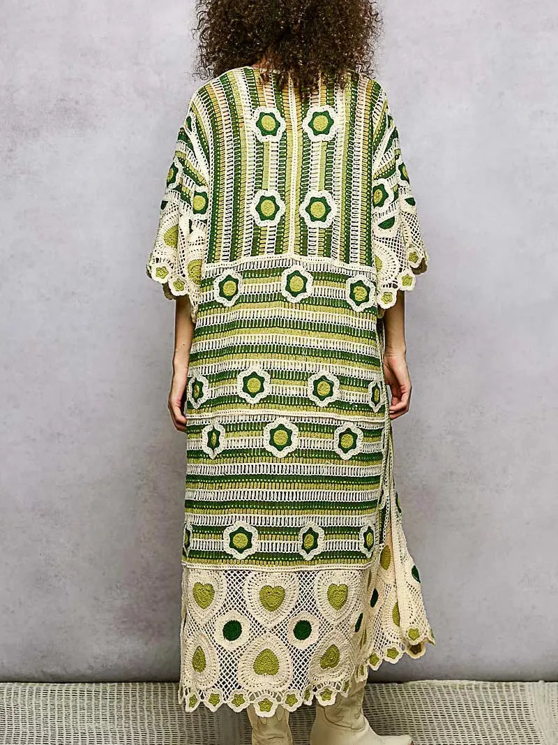 POL Layered in Love Floral Pattern Crochet Long Cardigan-Women's Shirts & Tops-Shop Z & Joxa