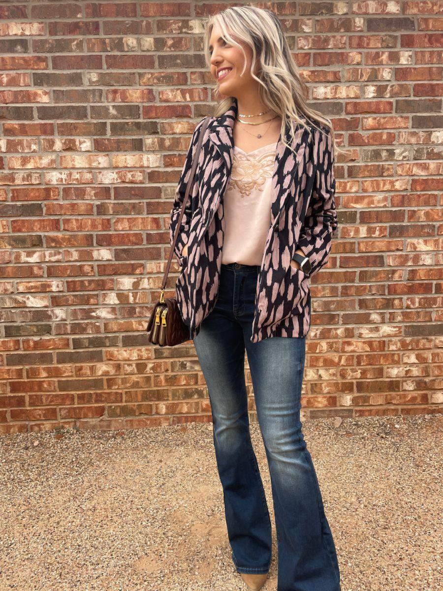 Paint Me A Fashionista Corduroy Blazer-Women's Shirts & Tops-Shop Z & Joxa