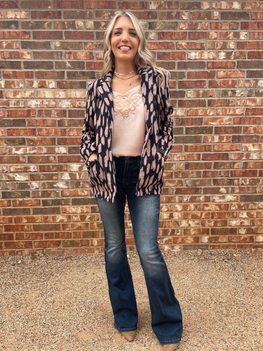 Paint Me A Fashionista Corduroy Blazer-Women's Shirts & Tops-Shop Z & Joxa