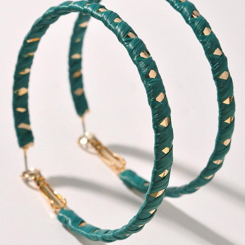 Peek-A-Boo Gold Hoop Earrings-Women's Accessories-Shop Z & Joxa