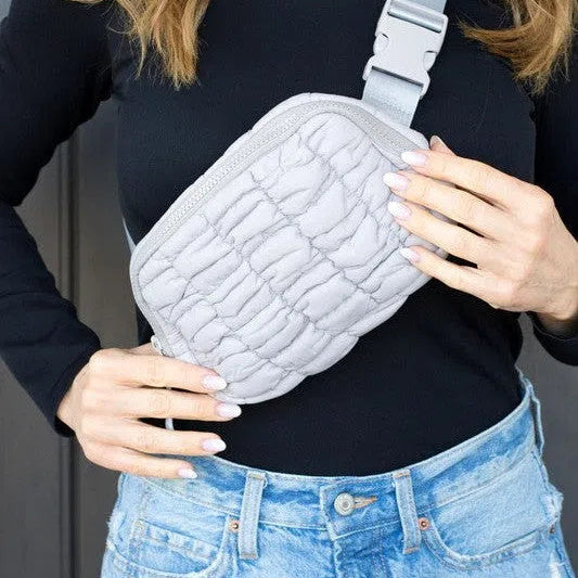 Perfectly Quilted Sling Belt Bag-Women's Accessories-Shop Z & Joxa