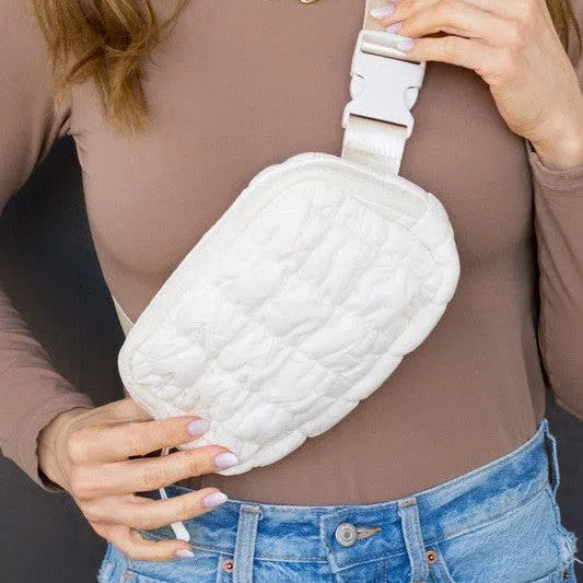 Perfectly Quilted Sling Belt Bag-Women's Accessories-Shop Z & Joxa