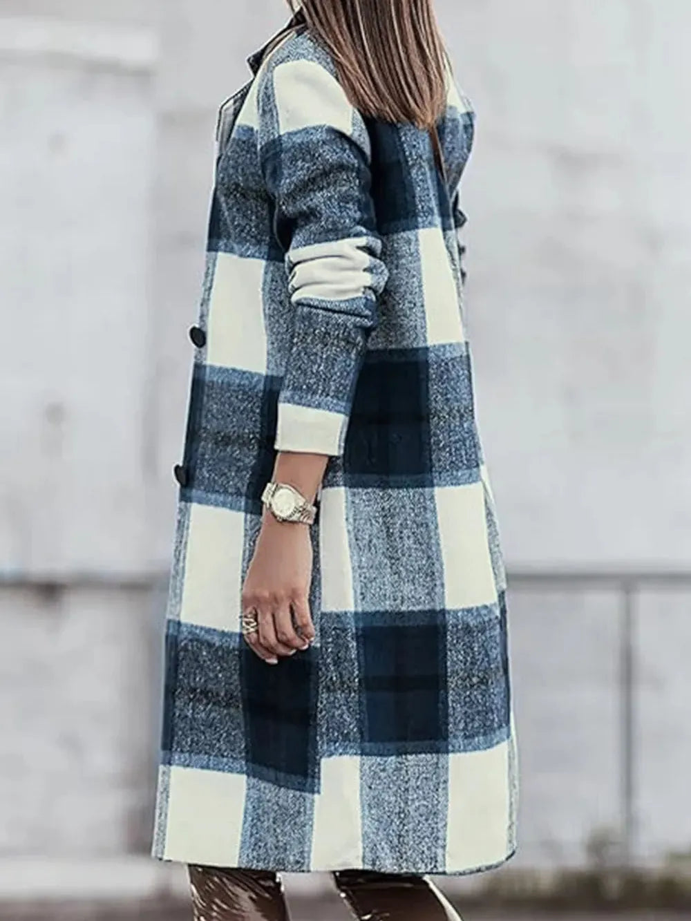 Plaid Perfection Lapel Coat by Double Take-Coats & Jackets-Shop Z & Joxa
