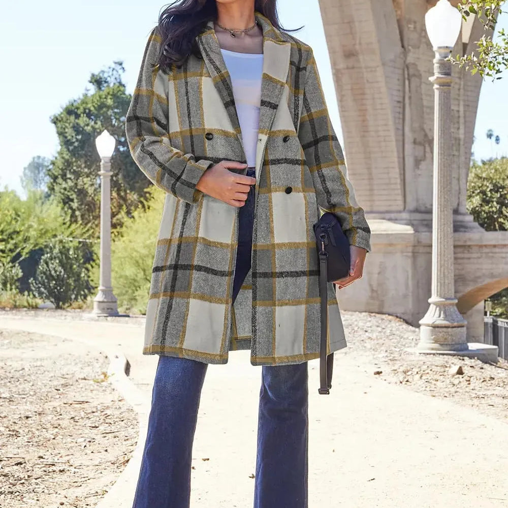 Plaid Perfection Lapel Coat by Double Take-Coats & Jackets-Shop Z & Joxa