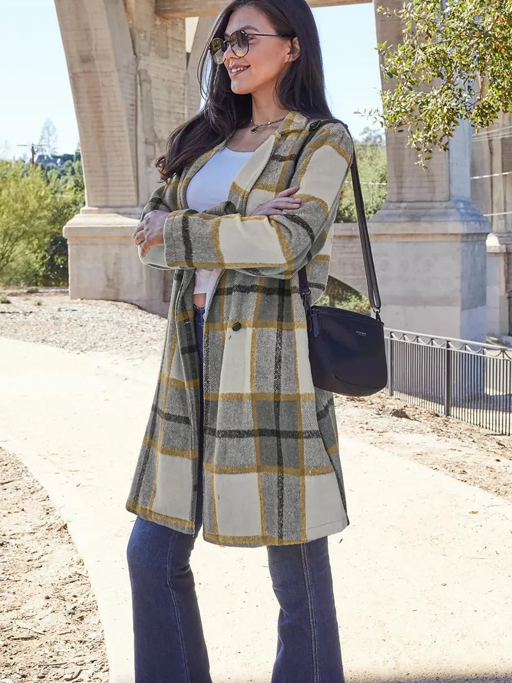 Plaid Perfection Lapel Coat by Double Take-Coats & Jackets-Shop Z & Joxa