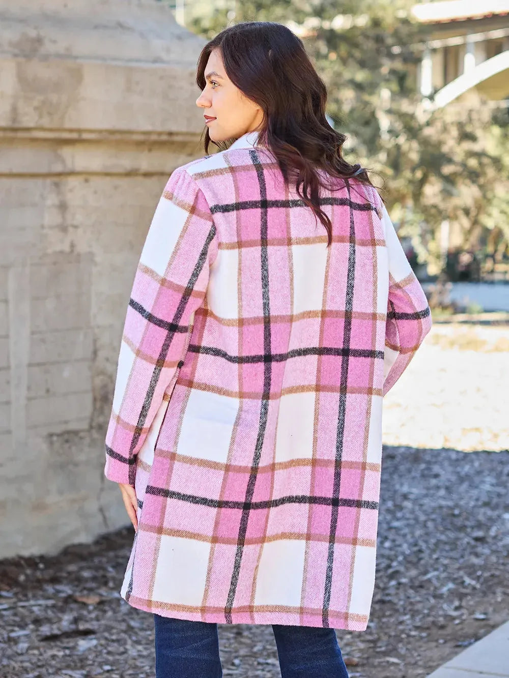 Plaid Perfection Lapel Coat by Double Take-Coats & Jackets-Shop Z & Joxa