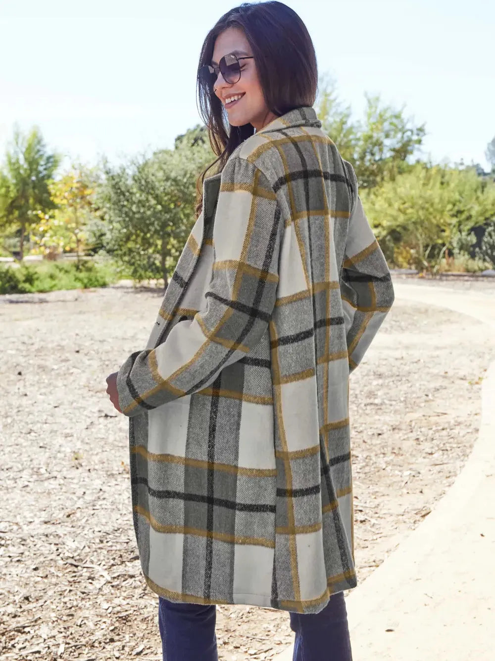 Plaid Perfection Lapel Coat by Double Take-Coats & Jackets-Shop Z & Joxa