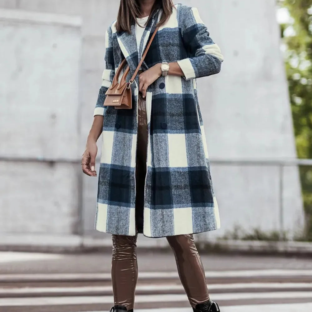 Plaid Perfection Lapel Coat by Double Take-Coats & Jackets-Shop Z & Joxa