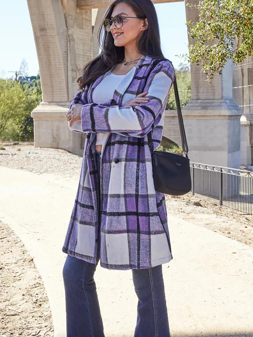 Plaid Perfection Lapel Coat by Double Take-Coats & Jackets-Shop Z & Joxa