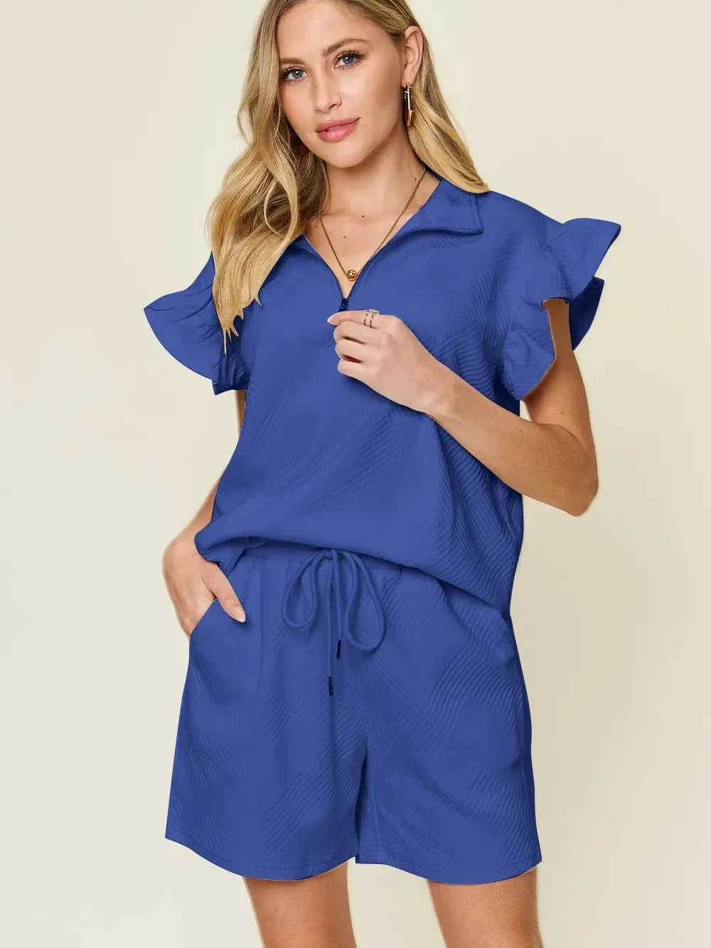 Polished Twist Textured Lounge Set by Double Take-Women's Sets-Shop Z & Joxa