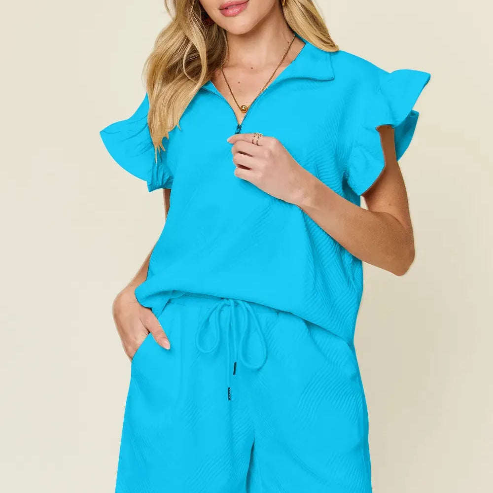 Polished Twist Textured Lounge Set by Double Take-Women's Sets-Shop Z & Joxa