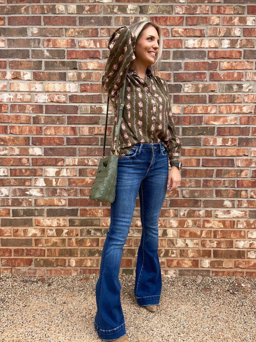 Pretty in Print Vintage Floral Button Blouse-Women's Shirts & Tops-Shop Z & Joxa