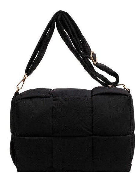 Puff Up Your Style Fold-Over Woven Puffer Crossbody Plus Pouch-Women's Accessories-Shop Z & Joxa