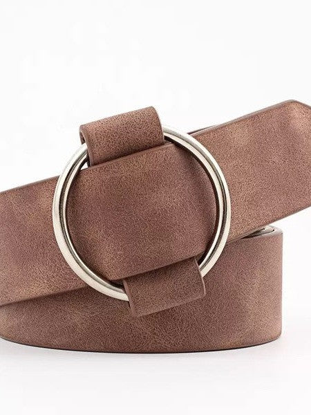 Put a Belt on It Vegan Leather Belt with O Ring Buckle-Women's Accessories-Shop Z & Joxa