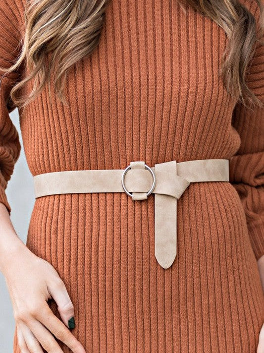 Put a Belt on It Vegan Leather Belt with O Ring Buckle-Women's Accessories-Shop Z & Joxa