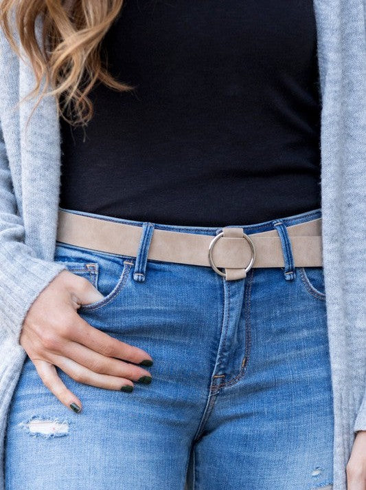 Put a Belt on It Vegan Leather Belt with O Ring Buckle-Women's Accessories-Shop Z & Joxa