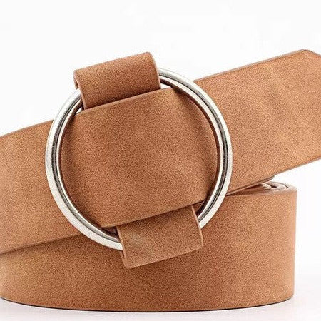 Put a Belt on It Vegan Leather Belt with O Ring Buckle-Women's Accessories-Shop Z & Joxa