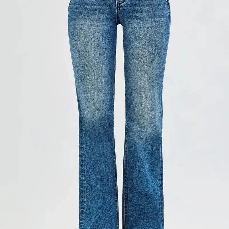 Risen Double Take Tummy Control High Rise Jeans with Double Buttons-Women's Jeans-Shop Z & Joxa