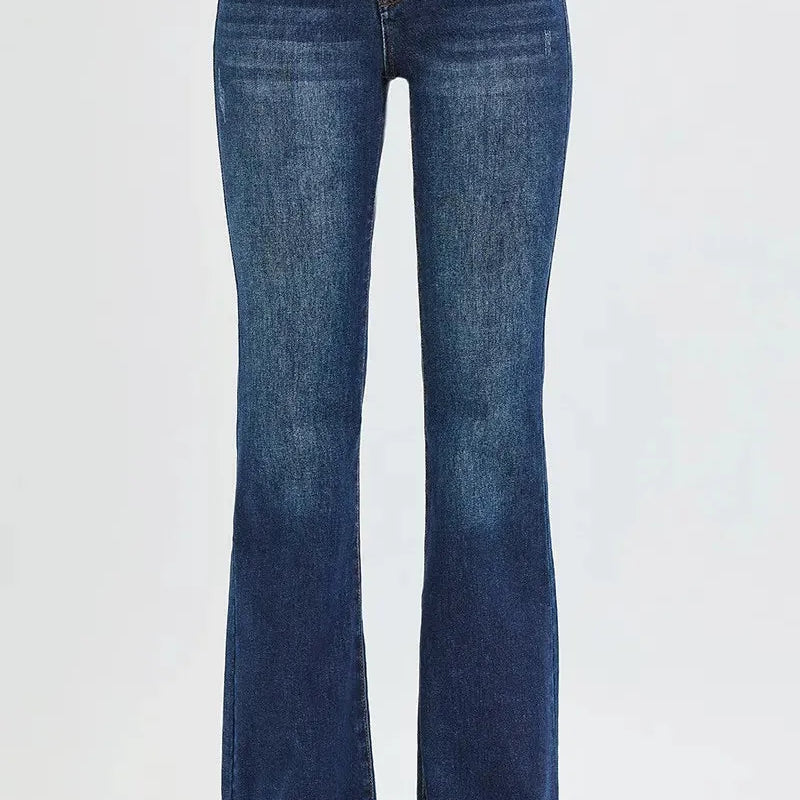 Risen Flare & Flair Tummy Control Mid-Rise Jeans-Women's Jeans-Shop Z & Joxa