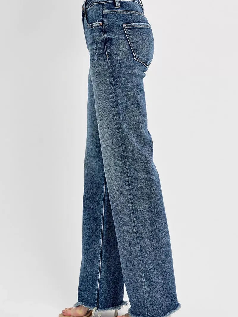 Risen Legs for Days Tummy Control High Rise Long Straight Jeans-Women's Jeans-Shop Z & Joxa