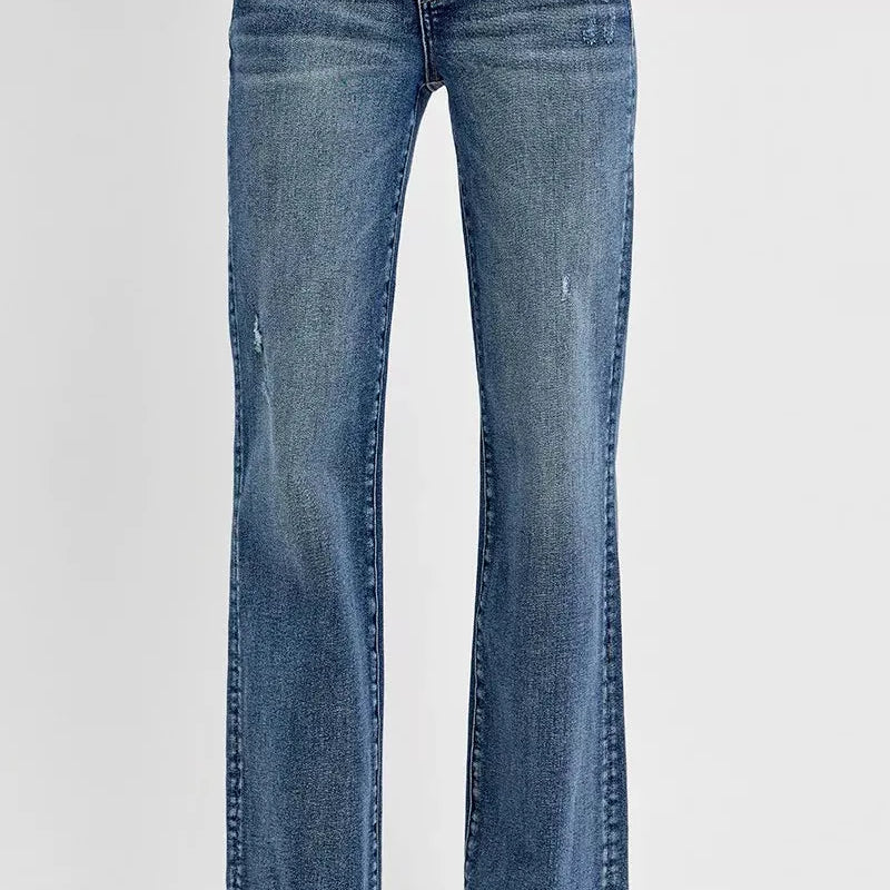 Risen Legs for Days Tummy Control High Rise Long Straight Jeans-Women's Jeans-Shop Z & Joxa