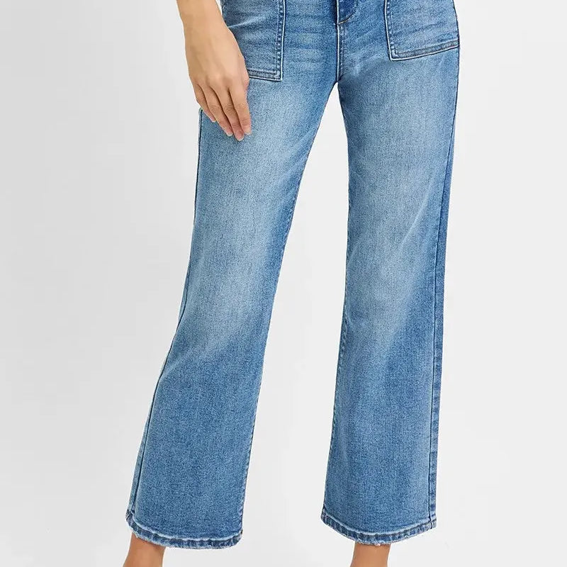 Risen Love Spell High Rise Bootcut Cropped Jeans-Women's Jeans-Shop Z & Joxa