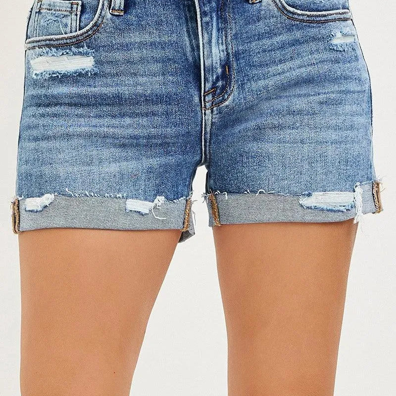 Risen Relaxed Rhythm Mid Rise Cuffed Shorts-Women's Shorts-Shop Z & Joxa
