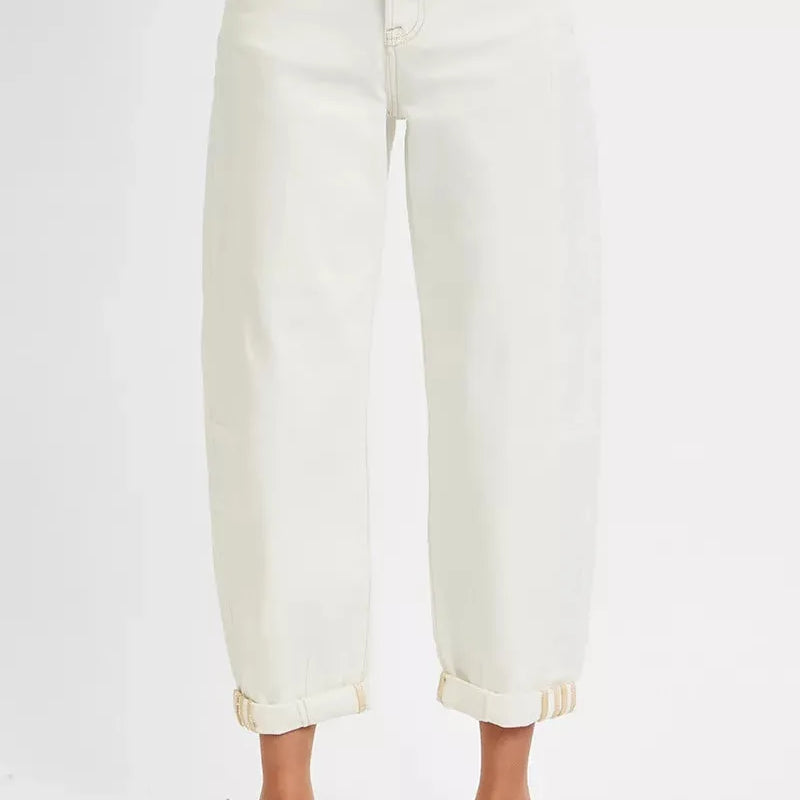 Risen Roll With It High Rise Barrel Cropped Jeans-Women's Jeans-Shop Z & Joxa