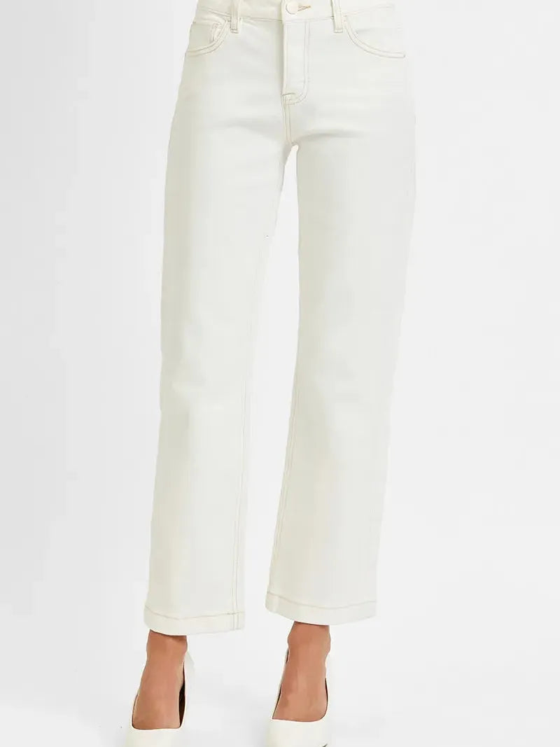 Risen SleekFit Tummy Control Mid Rise Ankle Jeans-Women's Jeans-Shop Z & Joxa