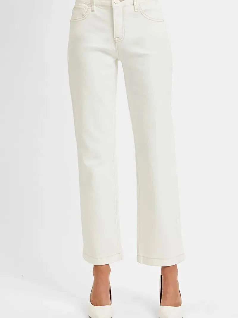 Risen SleekFit Tummy Control Mid Rise Ankle Jeans-Women's Jeans-Shop Z & Joxa