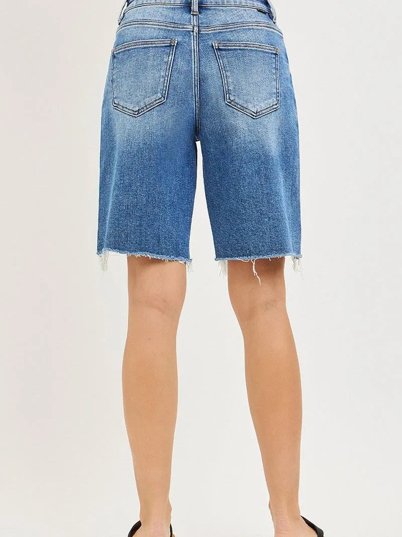 Risen Smooth Sailing Tummy Control Slouchy Bermuda Shorts-Women's Shorts-Shop Z & Joxa