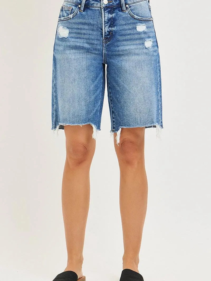 Risen Smooth Sailing Tummy Control Slouchy Bermuda Shorts-Women's Shorts-Shop Z & Joxa