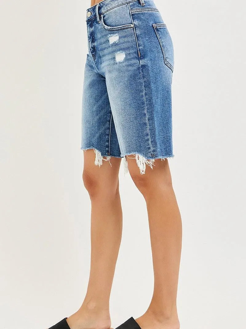 Risen Smooth Sailing Tummy Control Slouchy Bermuda Shorts-Women's Shorts-Shop Z & Joxa