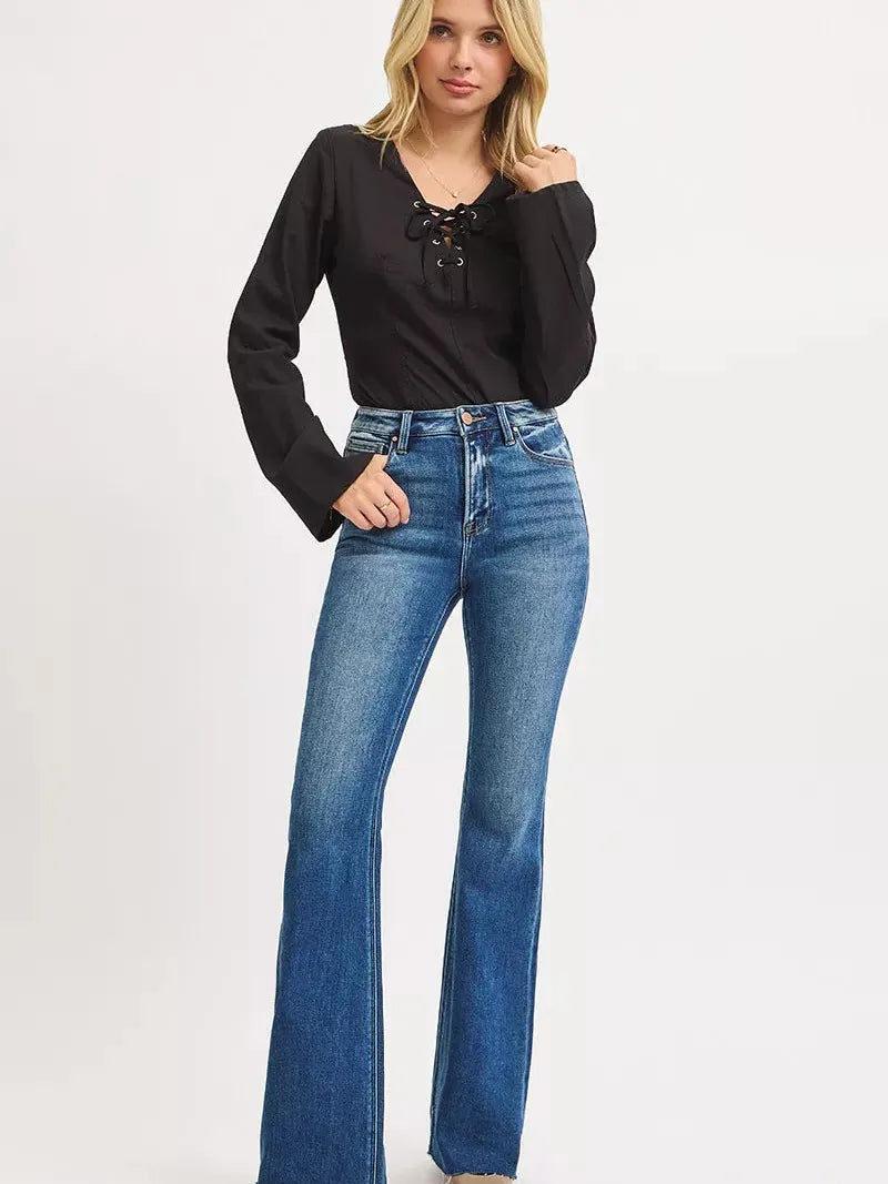 Risen Starstruck High Rise Flare Jeans-Women's Jeans-Shop Z & Joxa
