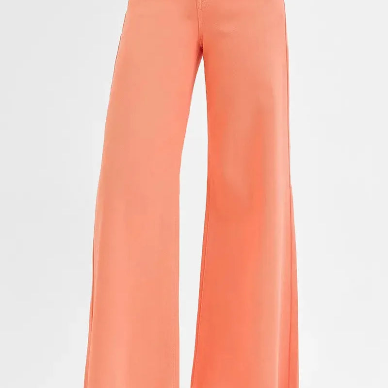 Risen Sunset Sway Tummy Control Wide Leg Palazzo Jeans-Women's Jeans-Shop Z & Joxa