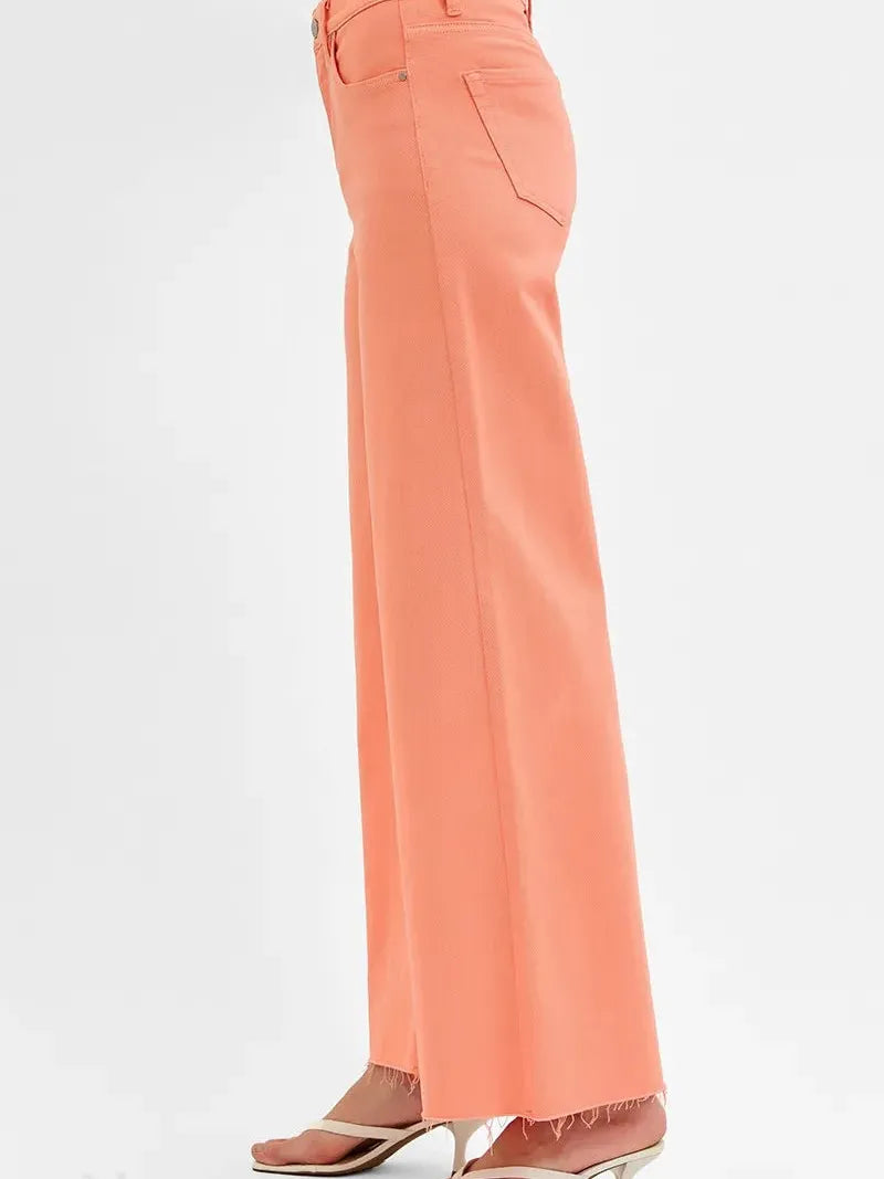 Risen Sunset Sway Tummy Control Wide Leg Palazzo Jeans-Women's Jeans-Shop Z & Joxa