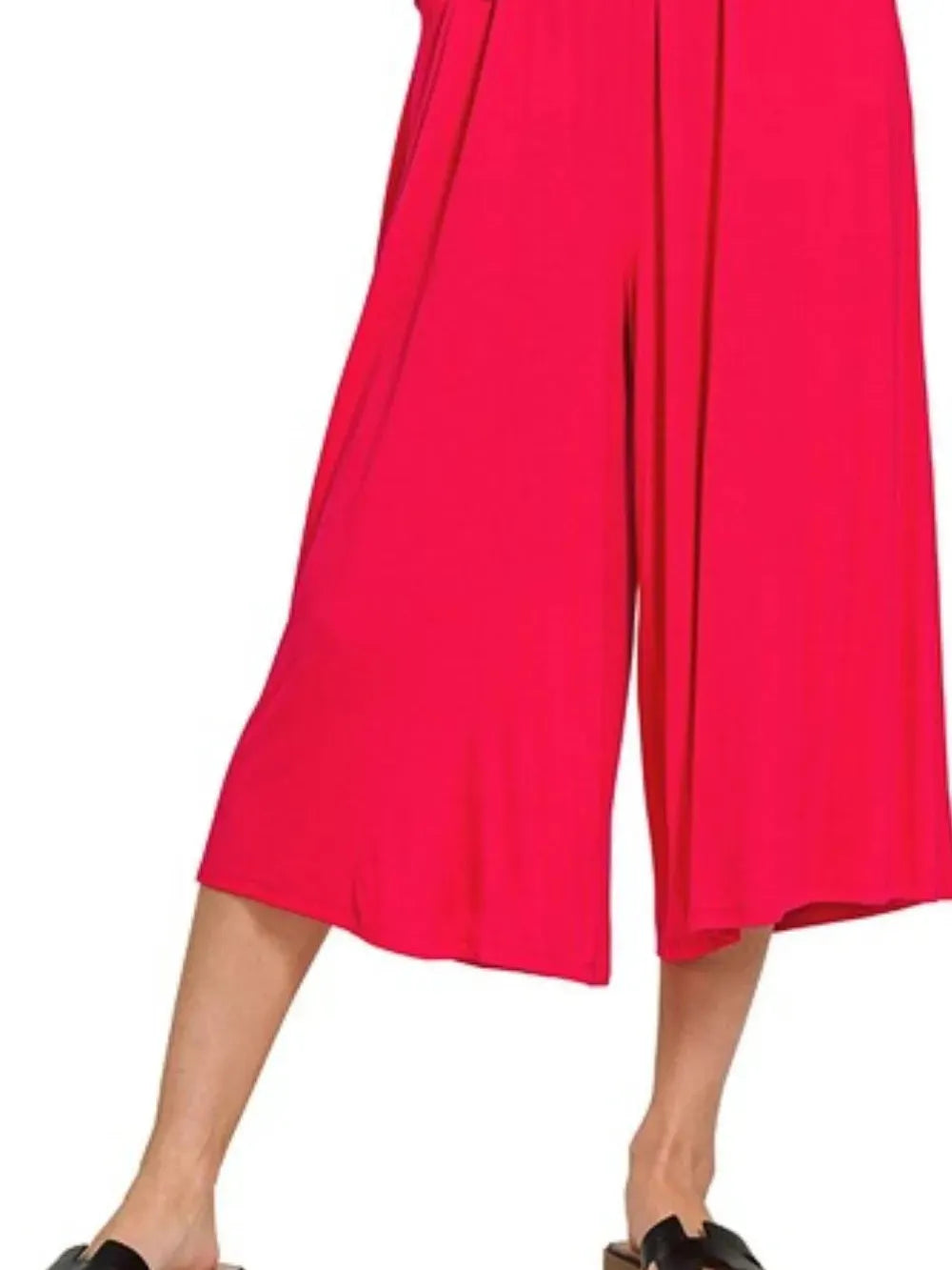 Ruby Red Elegance Strapless Palazzo Pocket Jumpsuit by Zenana-Women's Jumpsuits-Shop Z & Joxa