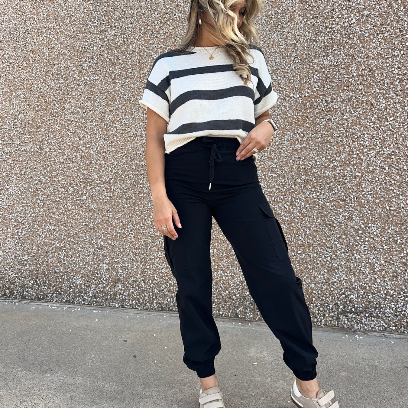 Say Yes to New Adventures Cargo Lightweight Joggers-Women's Clothing-Shop Z & Joxa