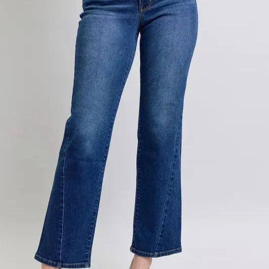 Sleek Lines Side Seam Straight Jeans by Judy Blue-Women's Jeans-Shop Z & Joxa