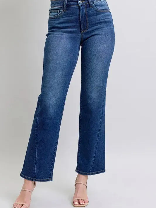 Sleek Lines Side Seam Straight Jeans by Judy Blue-Women's Jeans-Shop Z & Joxa
