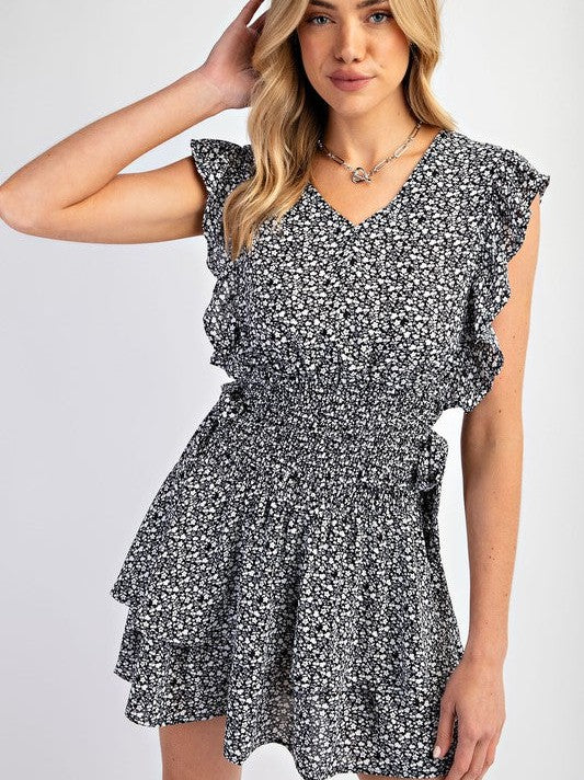 Smocked Just Right Small Floral Print Matching Set-Women's Sets-Shop Z & Joxa