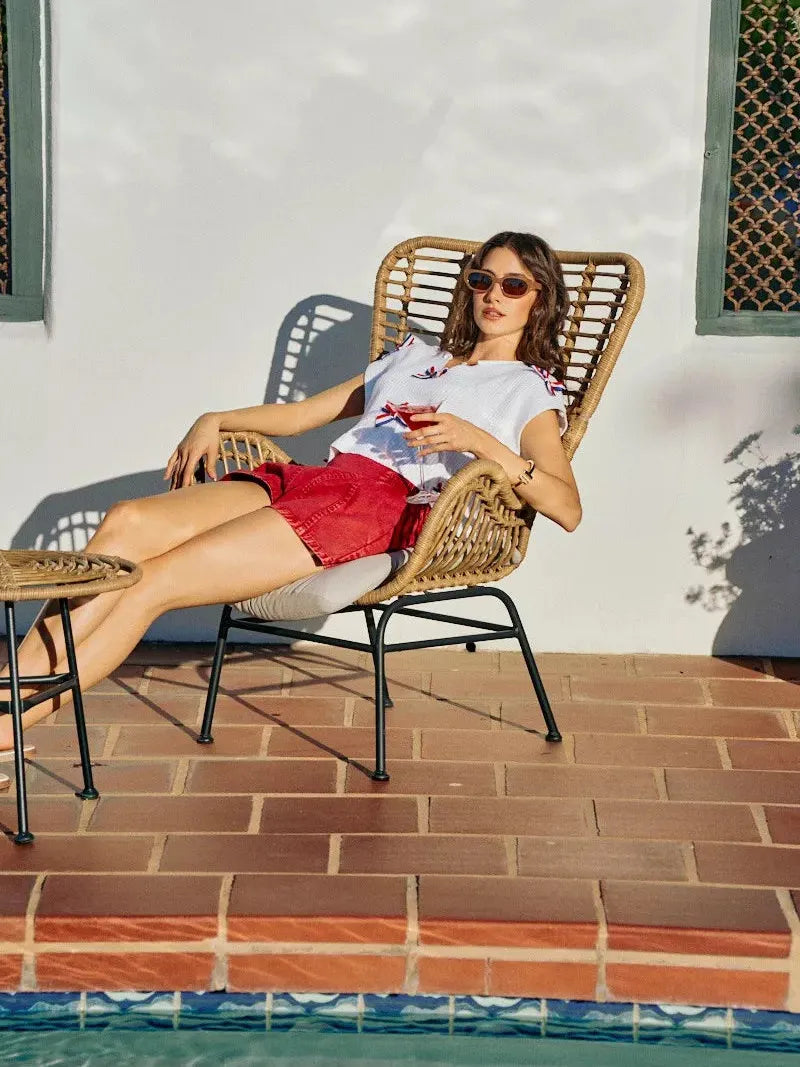 So Me Ribbon and Glory 4th Of July Ribbon Cropped Knit Top-Shirts & Tops-Shop Z & Joxa