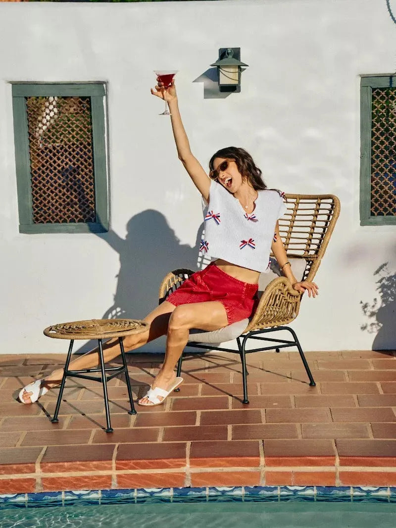 So Me Ribbon and Glory 4th Of July Ribbon Cropped Knit Top-Shirts & Tops-Shop Z & Joxa