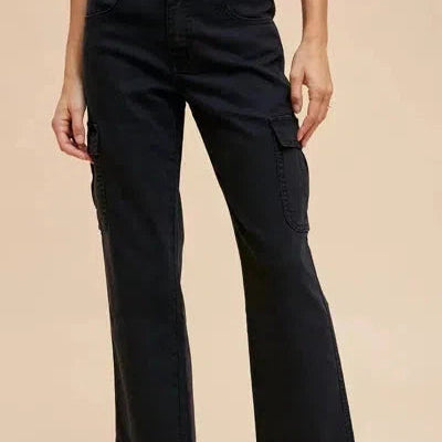 So Much Room for Activities Stretch Denim Cargo Pants-Pants-Shop Z & Joxa