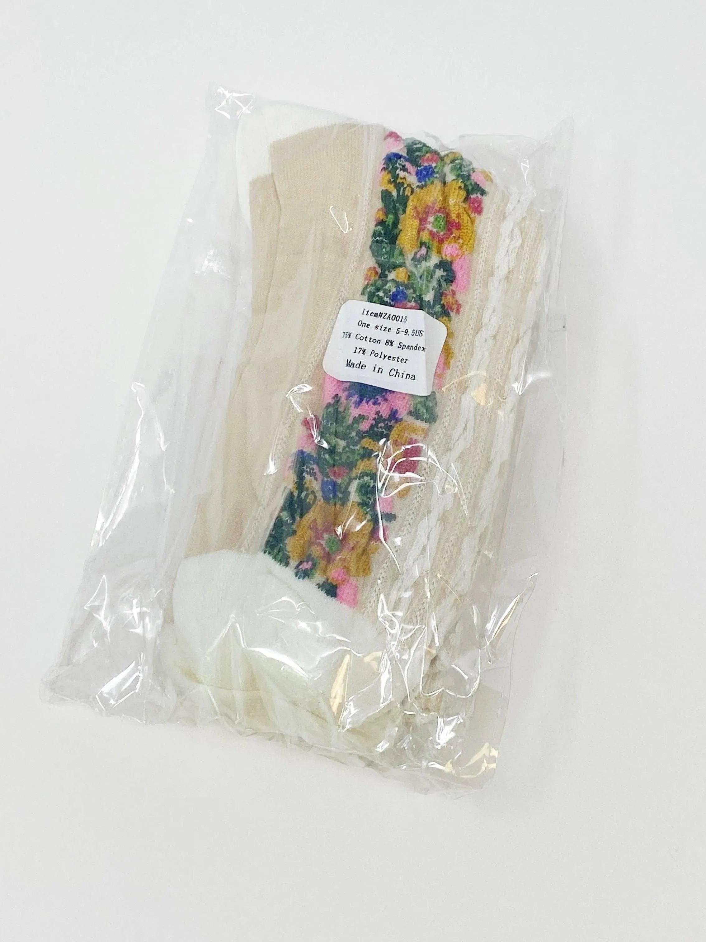 Sole Mates Only Luxe Knit Floral Fashion Socks-Women's Accessories-Shop Z & Joxa