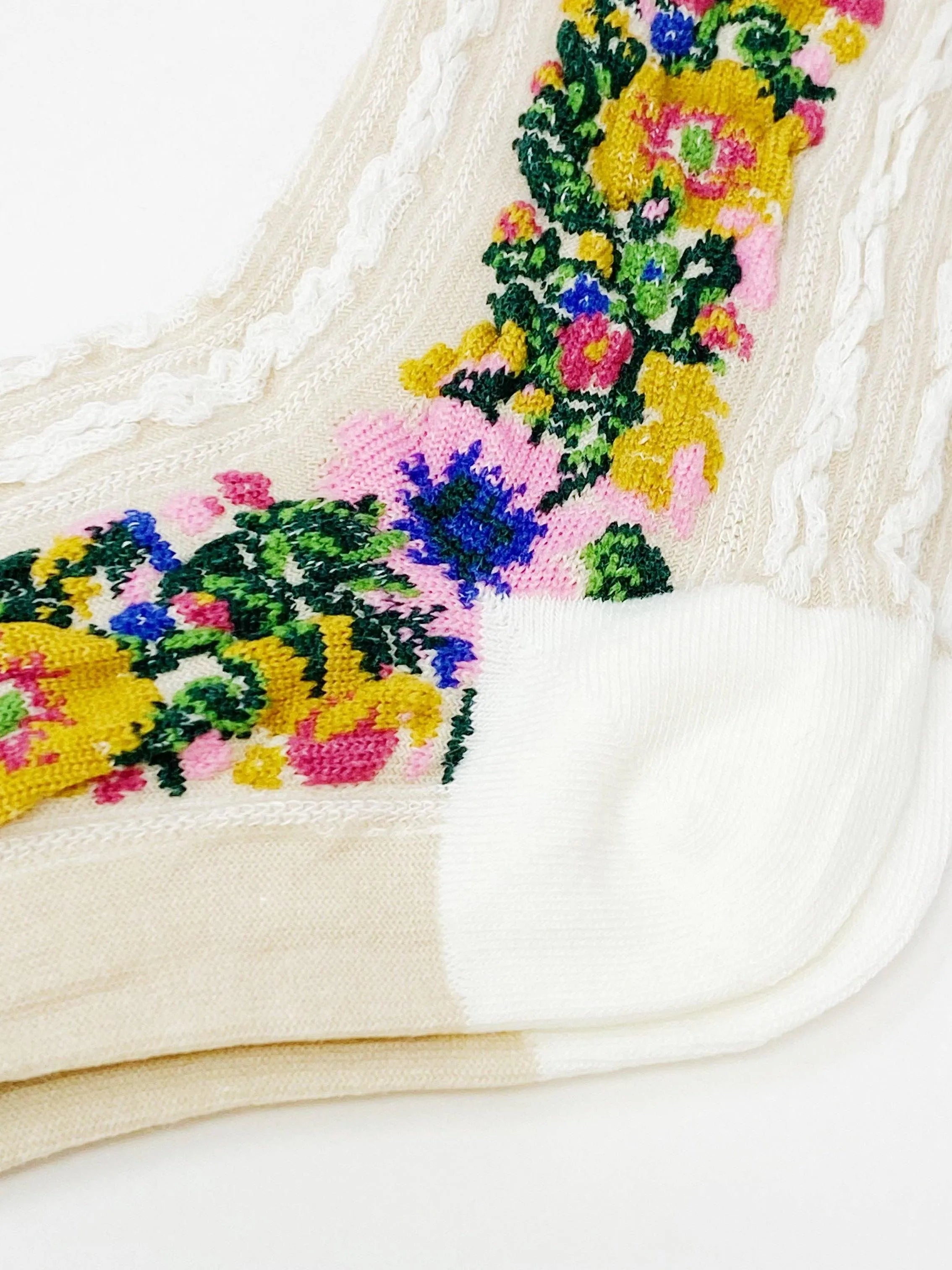 Sole Mates Only Luxe Knit Floral Fashion Socks-Women's Accessories-Shop Z & Joxa